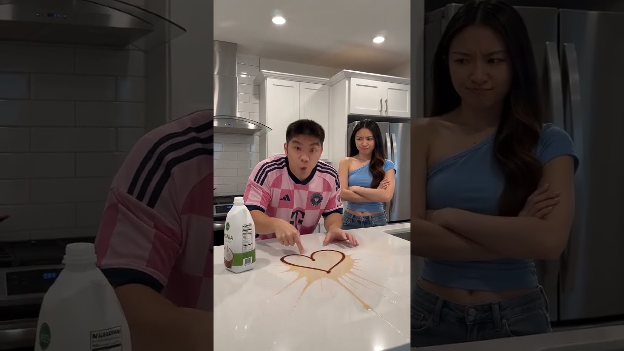When You Try to Cover Your Mess with Love... but Fail 😂 #couplecomedy #funny #comedy #comedyskit