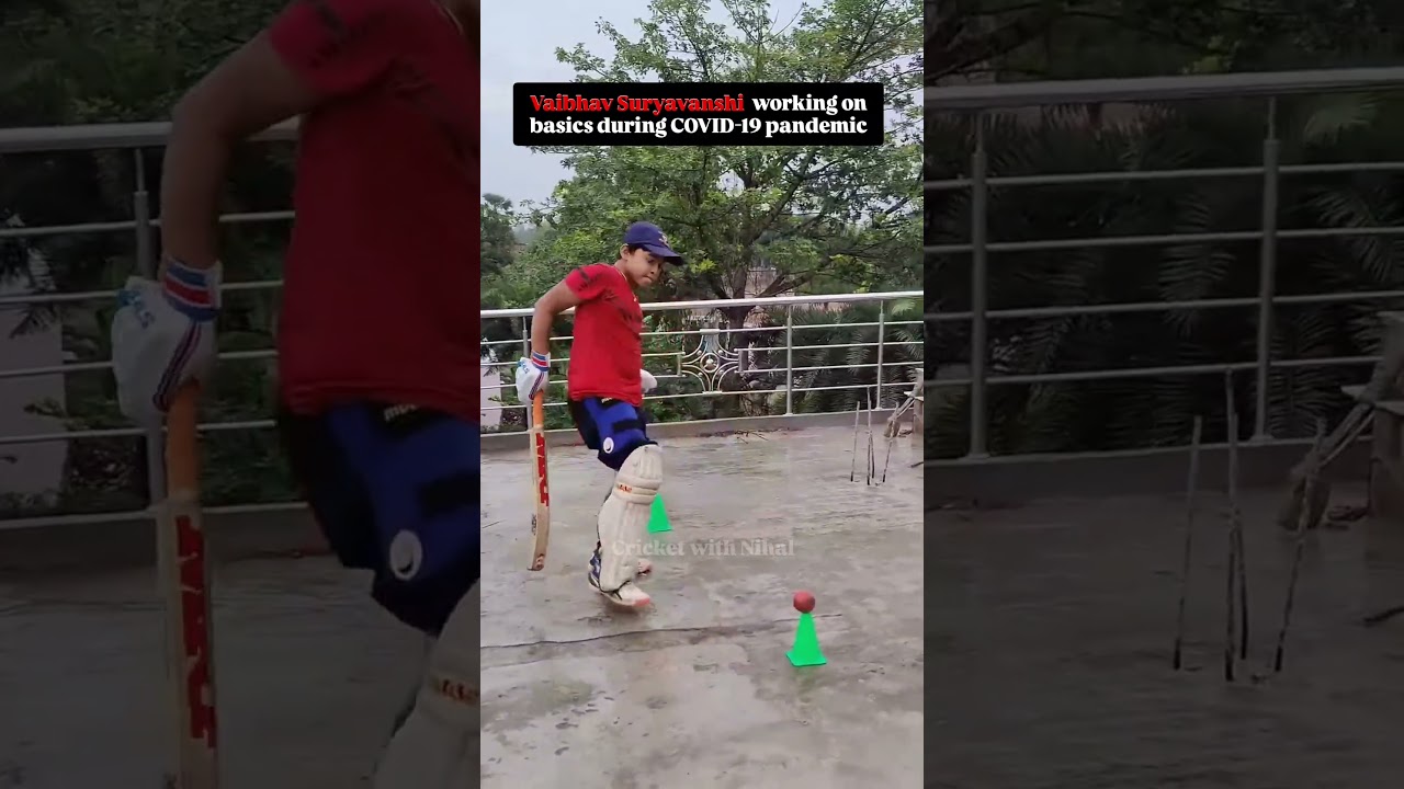 Vaibhav Suryavanshi working on basics during COVID-19 pandemic 🔥🏏 #cricket #cricketshorts