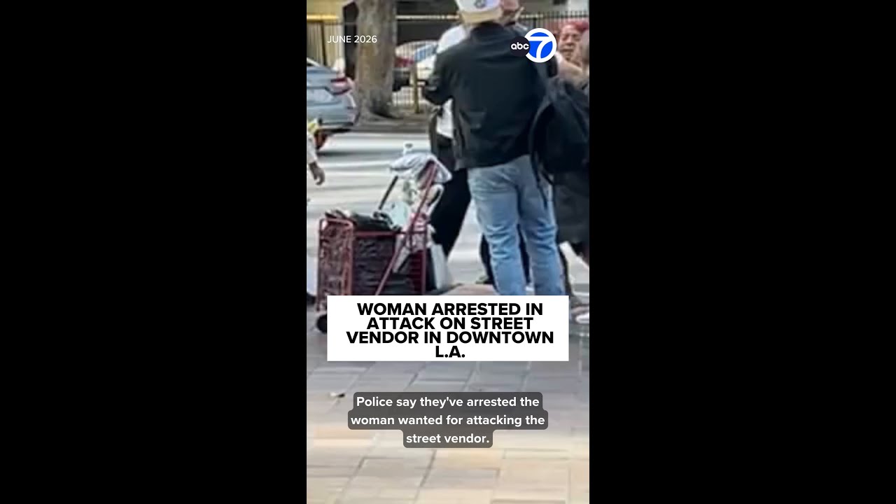 Woman arrested in attack on street vendor in downtown L.A.