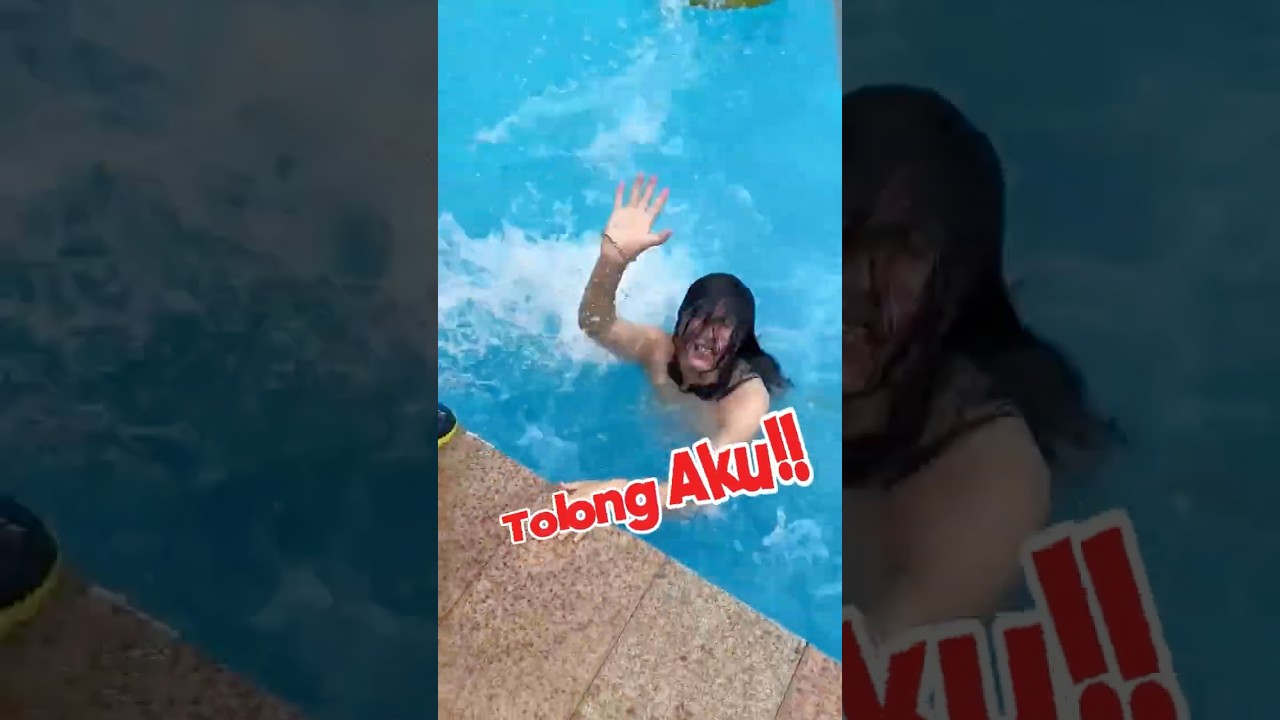Si gondrong songong banget nantangin adu skill di atas kolam😂 #shortviral