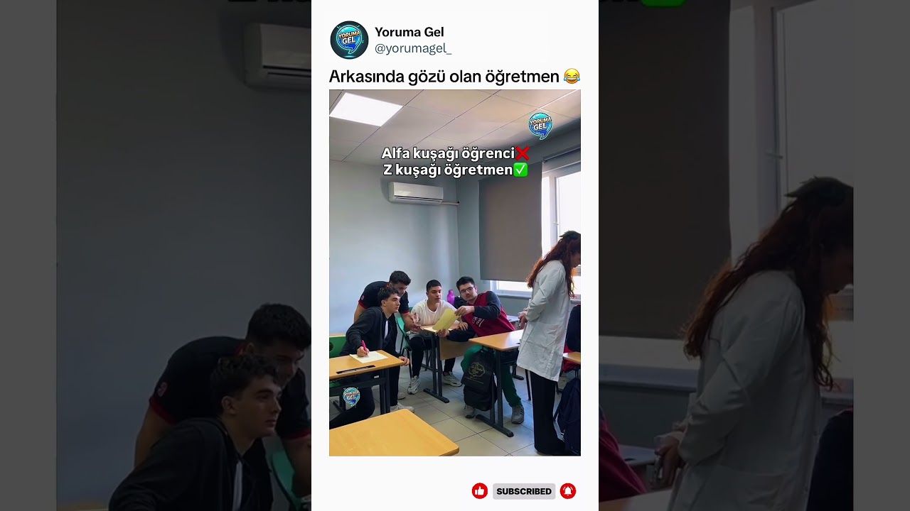 Bende öğrenciler gibi tepki verdim