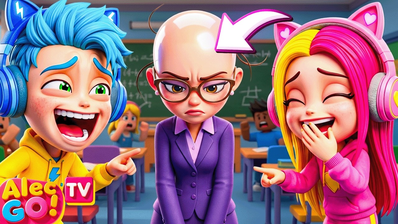 HA HA HA! A PROFESSORA MALVADA FICOU CALVONA NESSE VÍDEO! 👹👩‍🦲+2 HORAS (Alec GO! #TV)