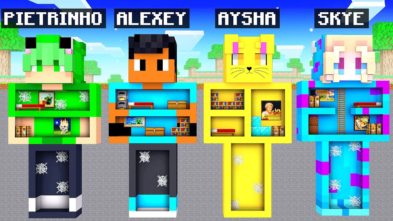 Base Secreta NOOB vs PRO vs HACKER no Minecraft