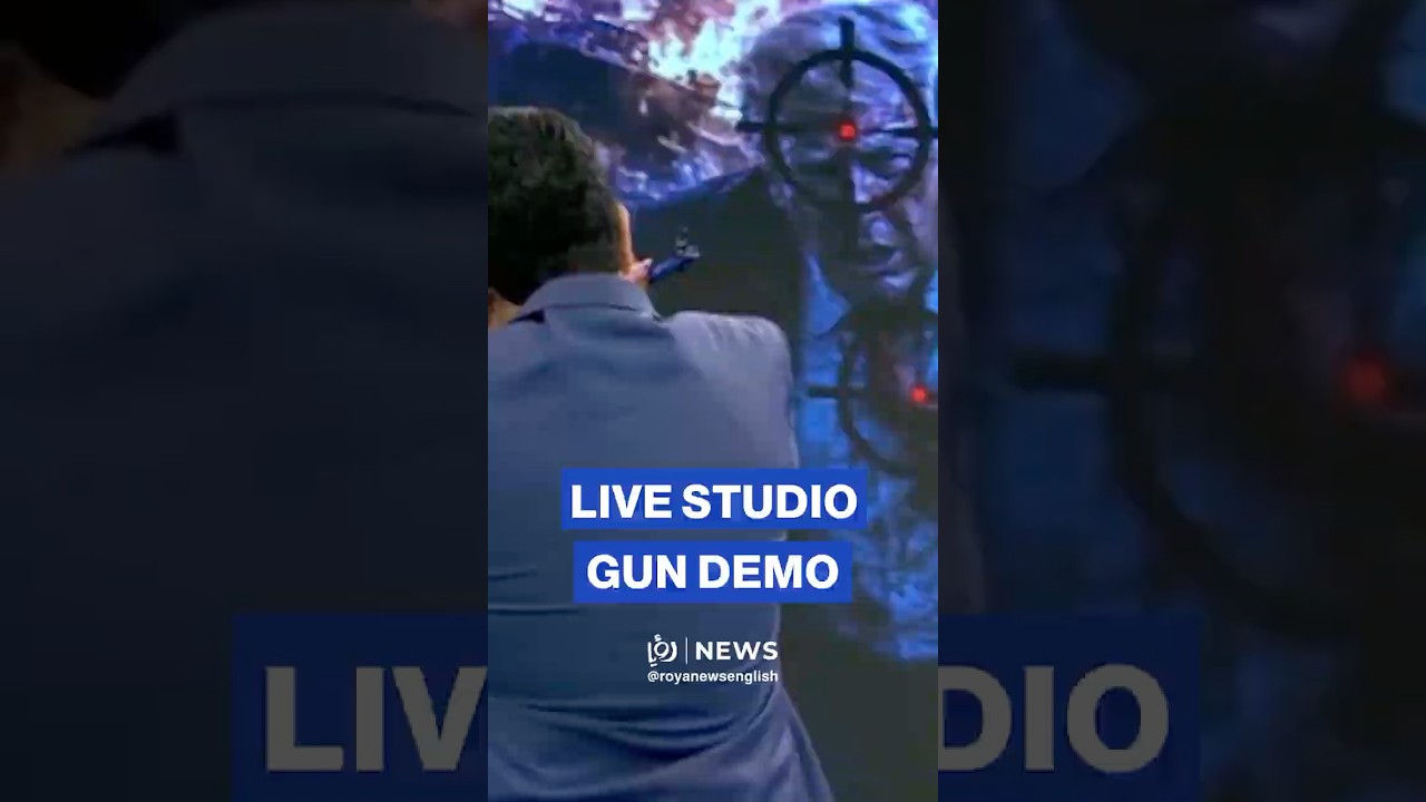 Iranian TV presenter fires rifle live on air