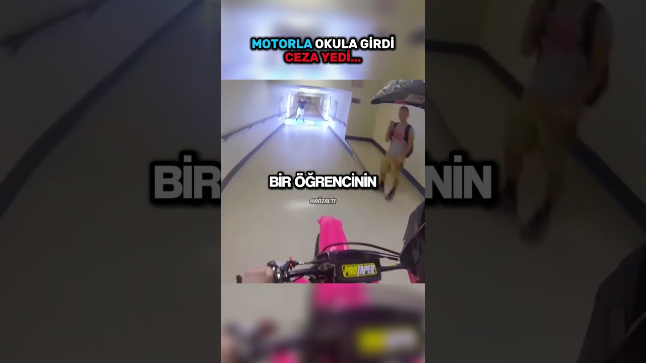Okula Motorla Girdi Ama.. 😳 #shorts