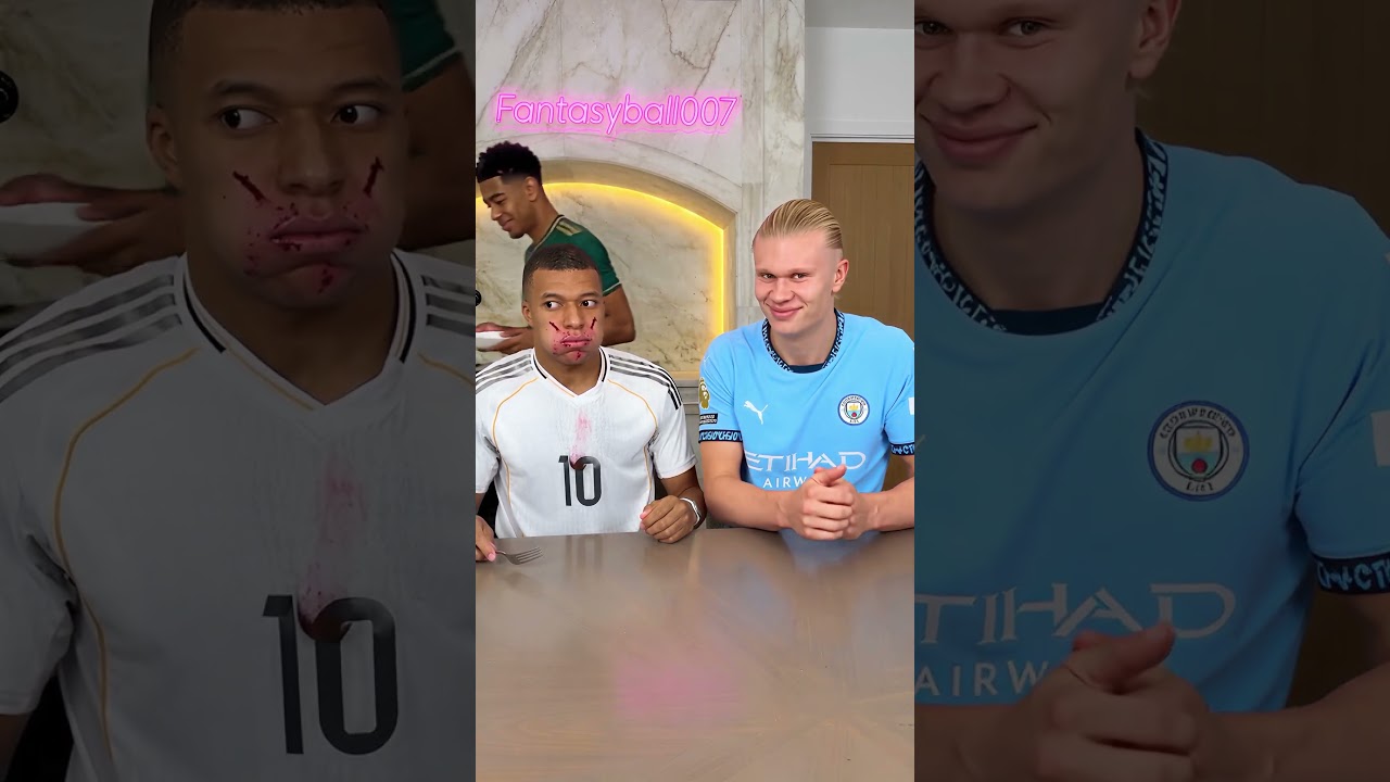 Haaland Hid the Chocolate Cone… It MELTED Everywhere 😂🍦 #shorts  #haaland #mbappé