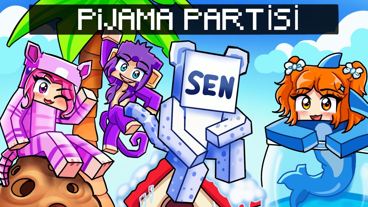 SEN HAYVAN PİJAMA PARTİSİ YAPTIN! - Minecraft