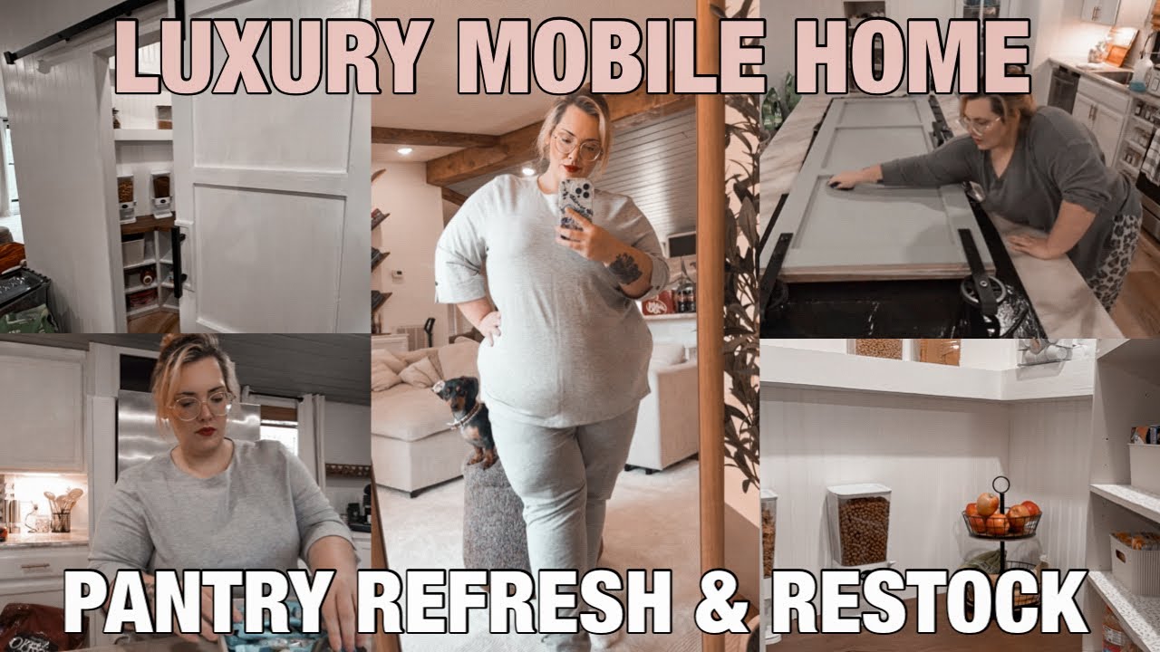 ❄️SNOWED IN SO LET’S DO A LUXURY MOBILE HOME PANTRY REFRESH & RESTOCK! Double Wide Trailer :)  - Published by Fearfully CREATED