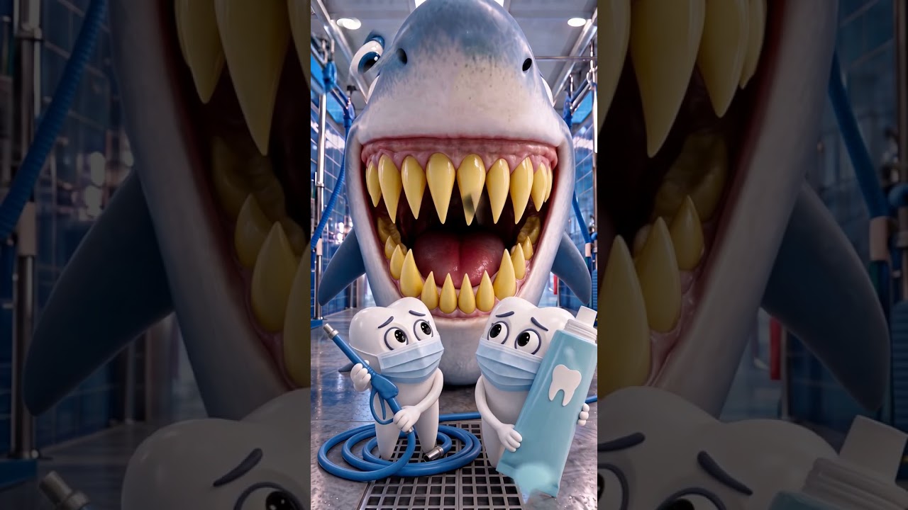 🦈🪥 Fun Hygiene Routine! Brush Teeth & Get Ready! #kids