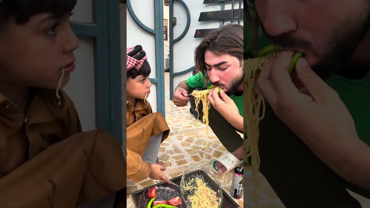 شوفو هاوي اسوه حته ياكل الندومي