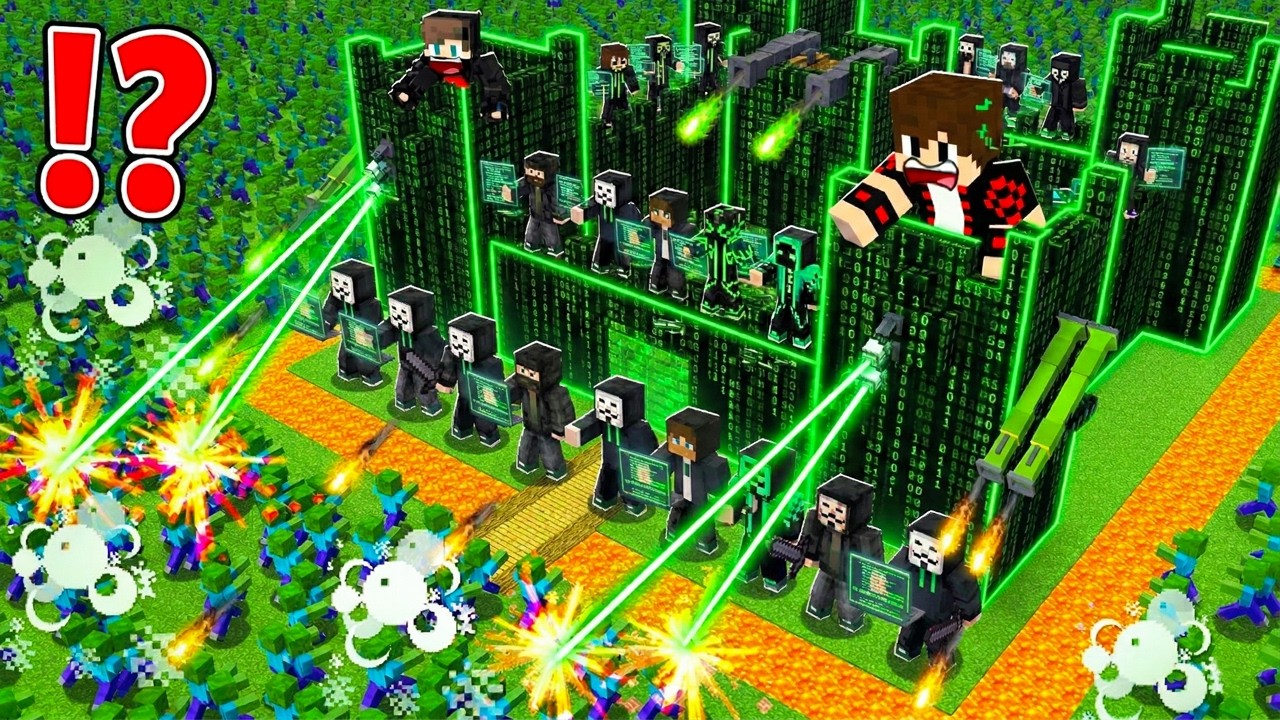 ماين كرافت : حماية بيت الهكـر الخطير من جيش الزومبي !!؟ 🔥😱