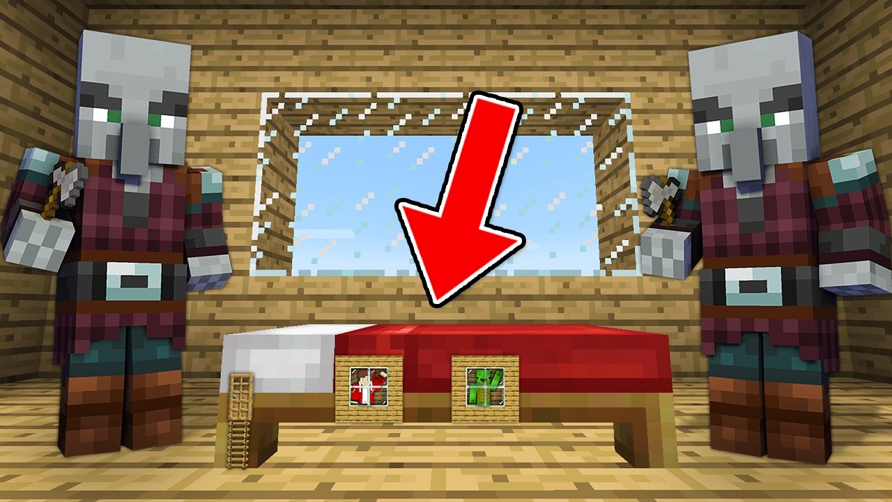 Pillager vs Security Inside Bed!!
