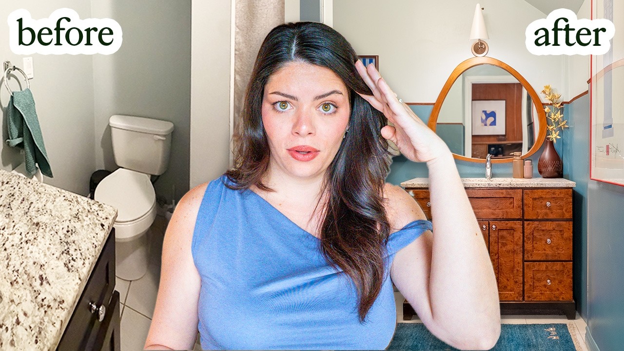 24 hours to make my bathroom not ugly | no reno makeover