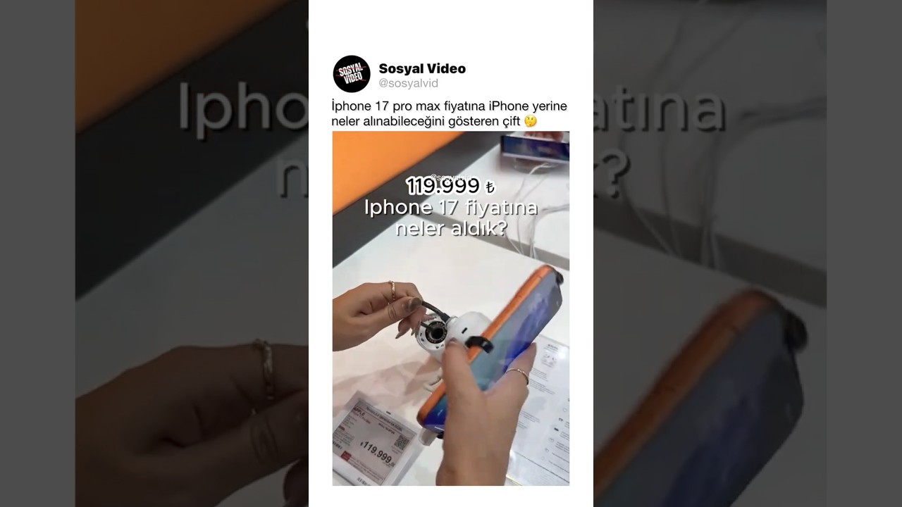 İphone 17 pro max fiyatına iPhone yerine neler alınabileceğini gösteren çift 🤔