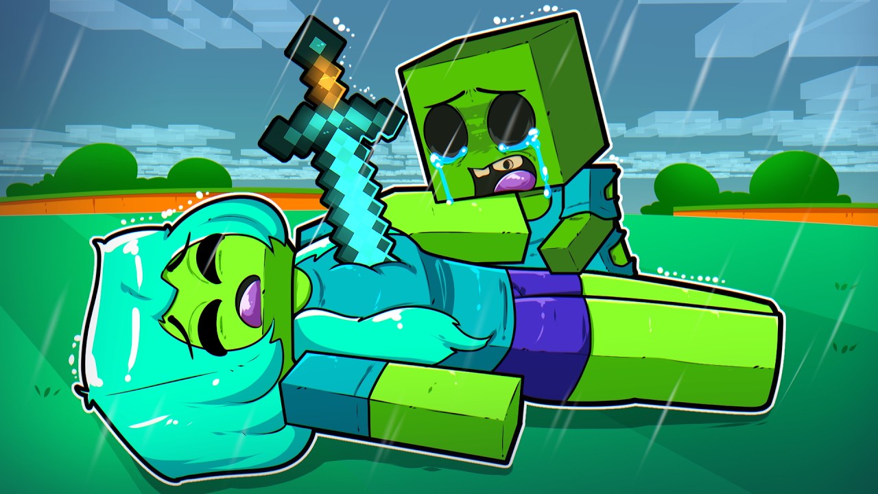 A TRISTE HISTÓRIA do BEBÊ ZUMBI no Minecraft! 😭