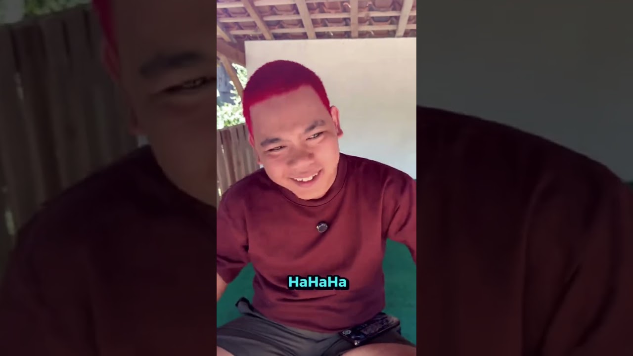 Omped visual keluar dari mobil pake helm teryata warna rambut baru lagi