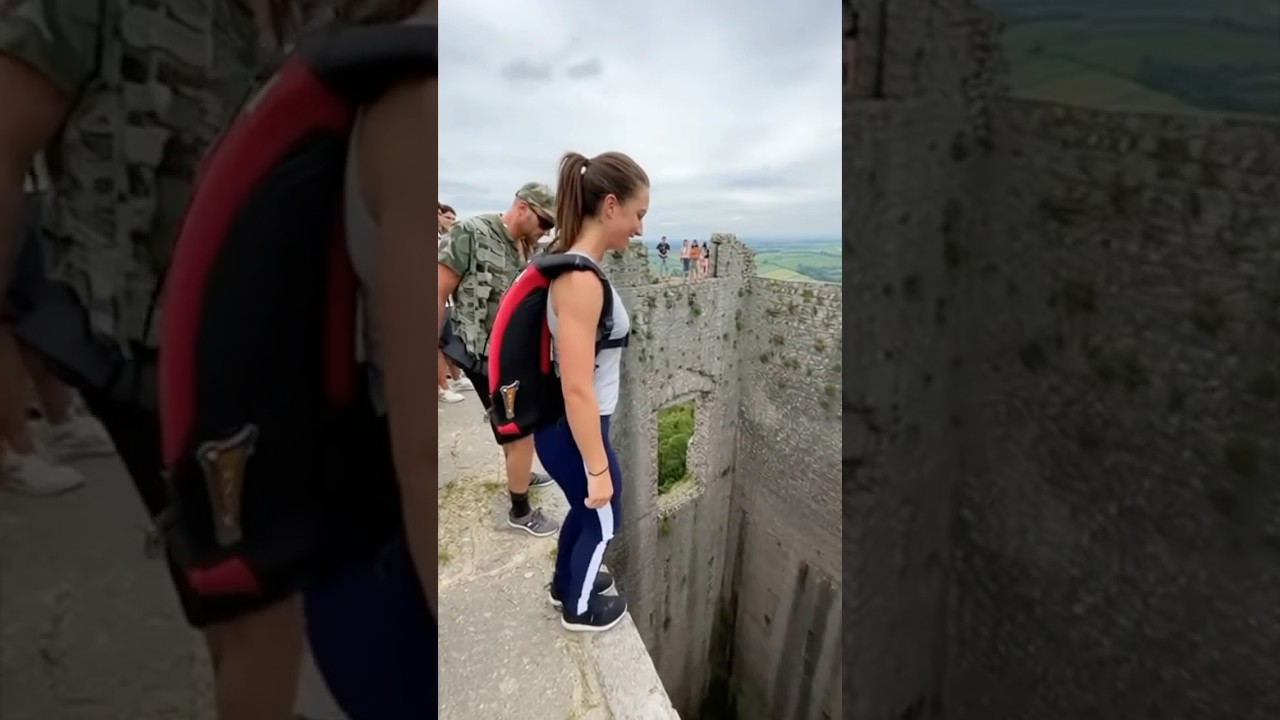Cliff Airbag in Castle is Crazy 🔥 😱 #pov #adrenaline #cliffactivity #viral #castle