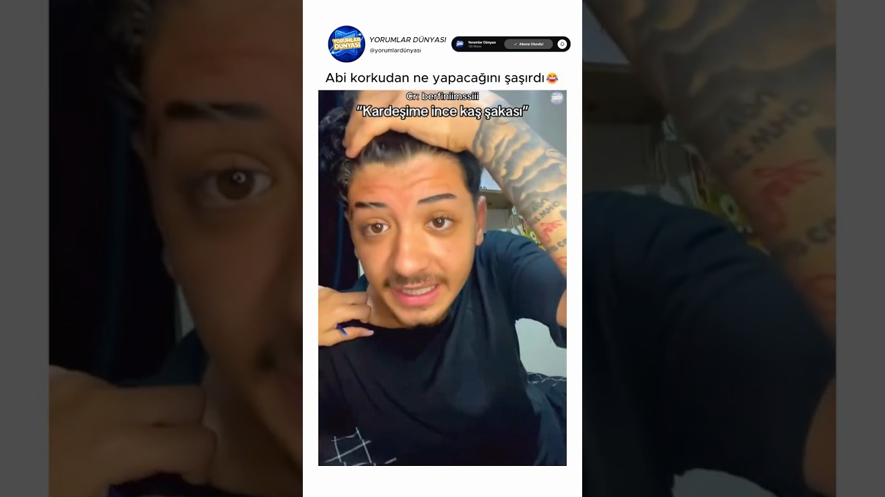 Abinin ince kaş şakasına verdiği tepkiye koptum😂