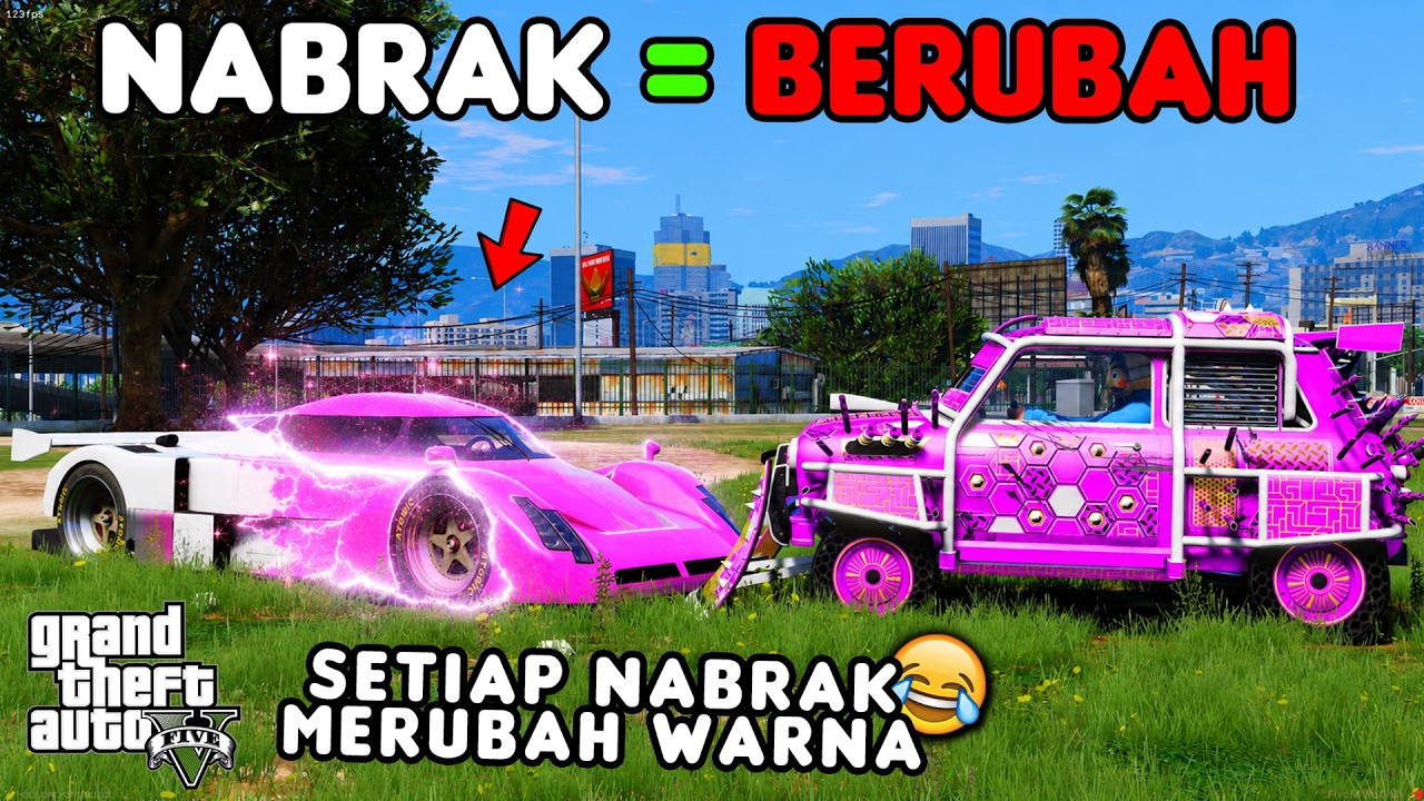 SETIAP NABRAK MOBIL INI BERUBAH WARNA - GTA 5 ROLEPLAY