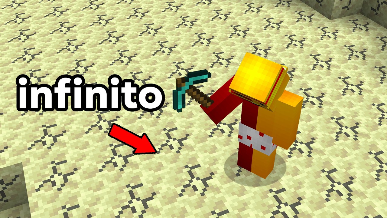 Minecraft, mas minerar um bloco, quebra todos os blocos