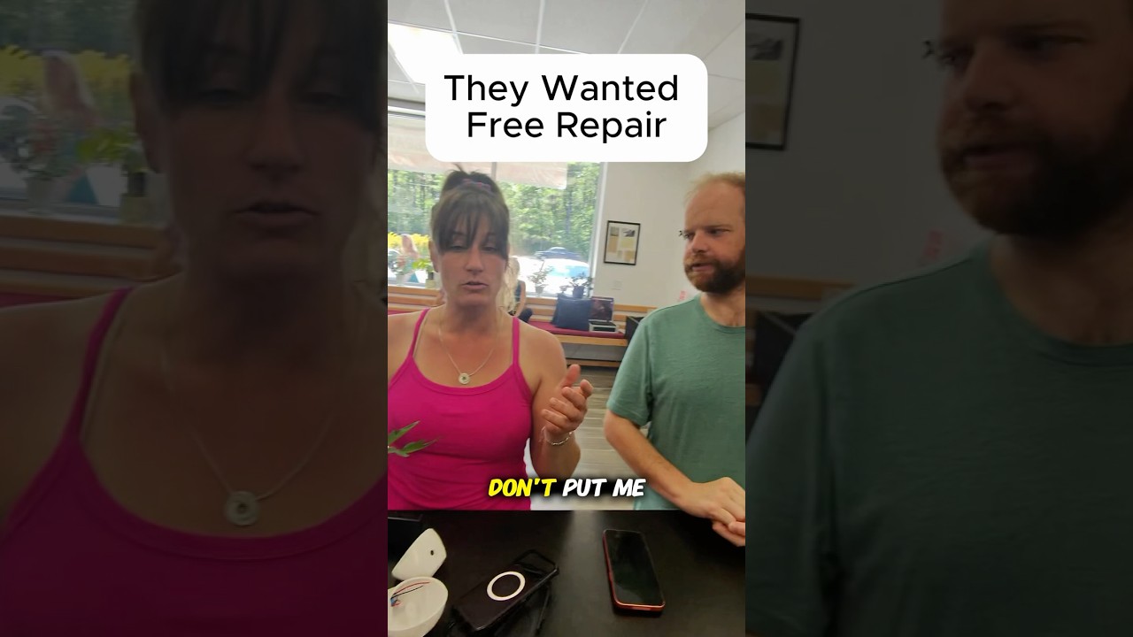 THEY WANTED FREE REPAIR‼️ #smartphone #brokenfix #tablet #problemfix #gaming #brokenscreen - Published by Digital Doctor 
