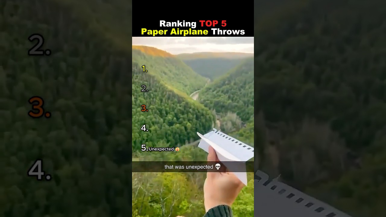 Ranking TOP 5 Paper Airplane Throws 😭😭 #usa
