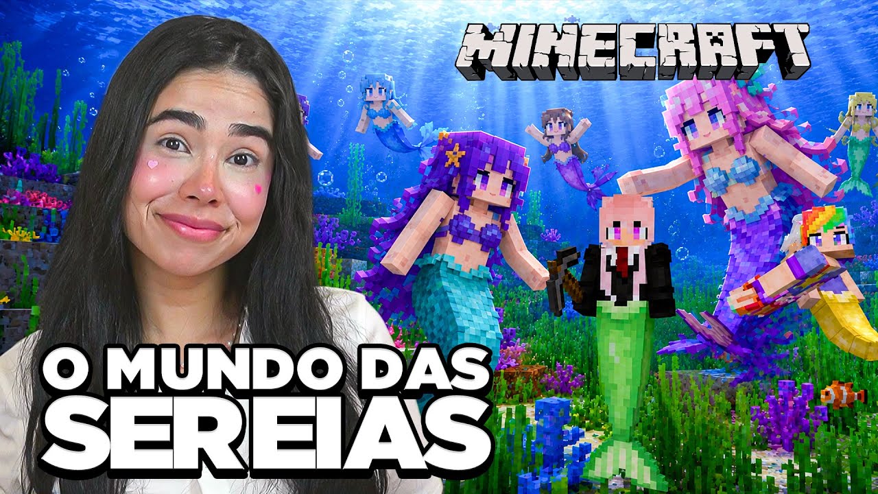 MINECRAFT MAS VIREI UMA SEREIA NO OCEANO