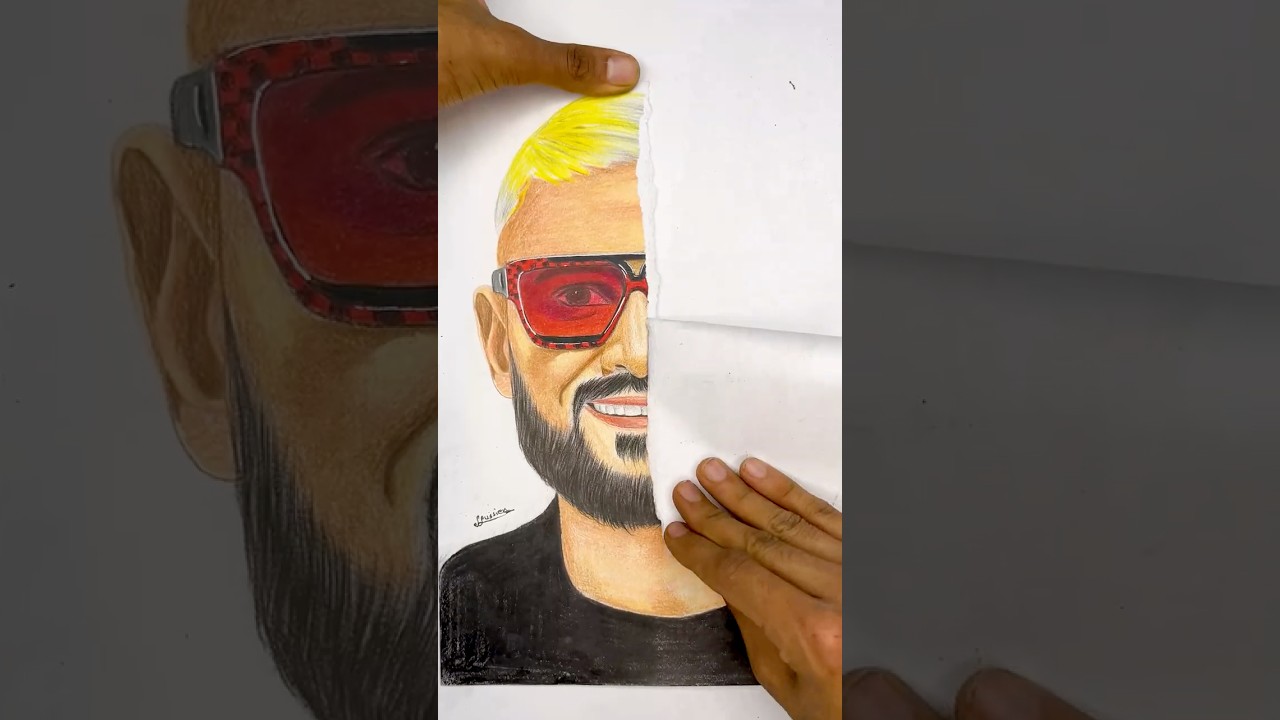 قطعت رسمة رامز جلال ورسمتها من جديد!🥹متوقعتش النتيجة😮🔥