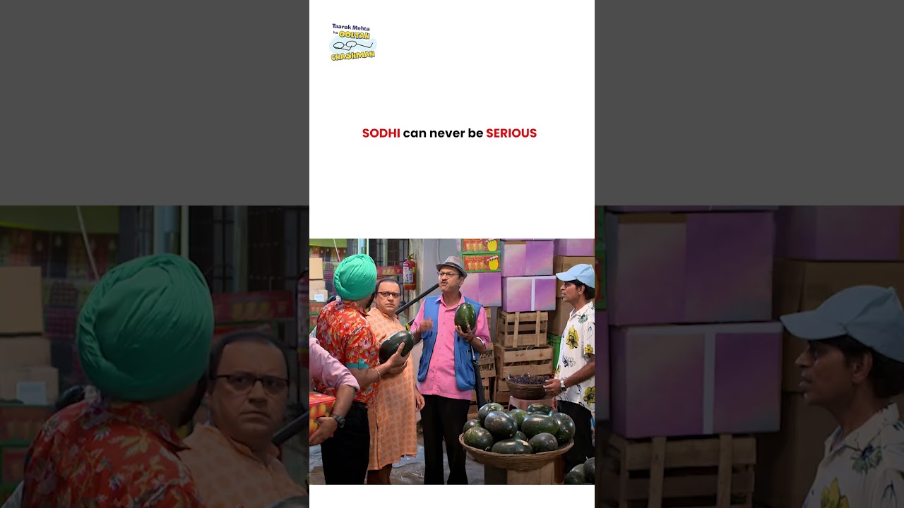 SODHI can never be serious !  #tmkoc #funny #jethalal #daya #shortsfeed #relatable