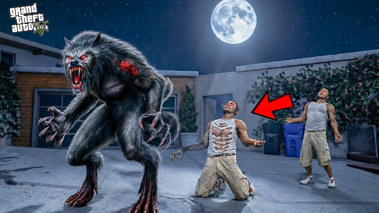 Franklin Turns Into A Werewolf On Full Moon in  GTA5 !