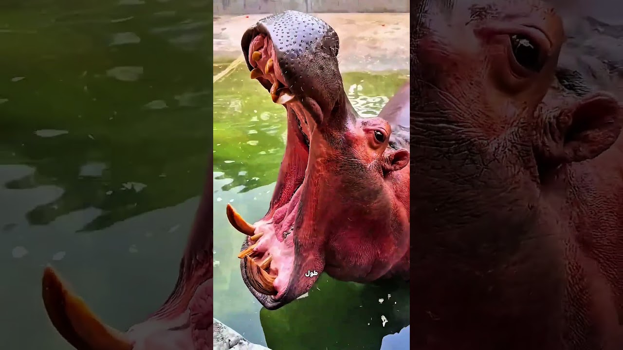 شمامة وقعت من بق فرس النهر مرتين… وشوفوا عمل إيه في التالتة! 😱🍈🦛