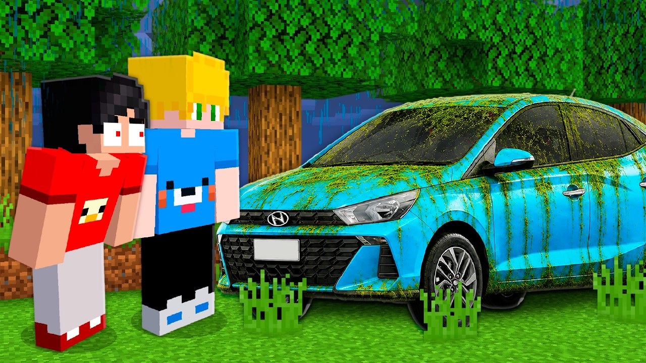 ENCONTREI um CARRO REALISTA ABANDONADO no Minecraft!