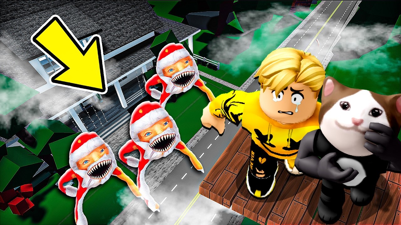 فيلم روبلوكس : لو نزلنا للأرض نموت! فبنينا مخبأ سري في السماء ضد GOO GOO GAGA!