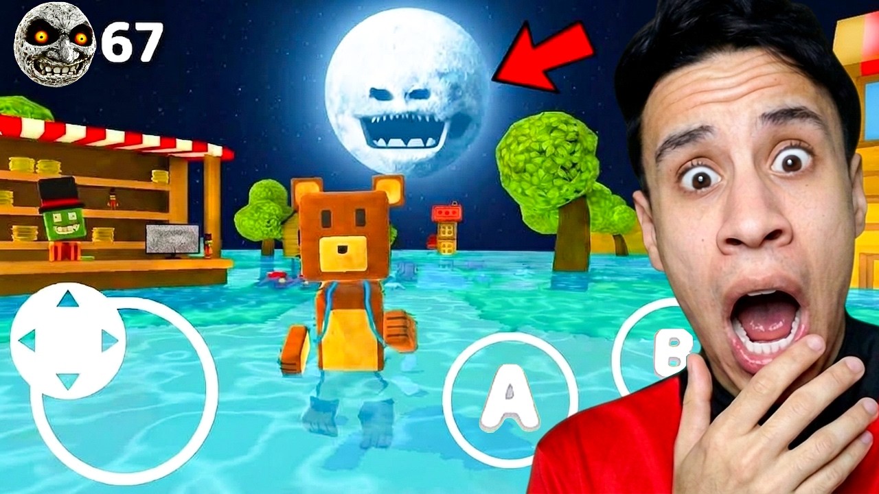 نجونا من أخطر ليلة مع القمر المرعب في Super Bear Adventure! 🔥😱