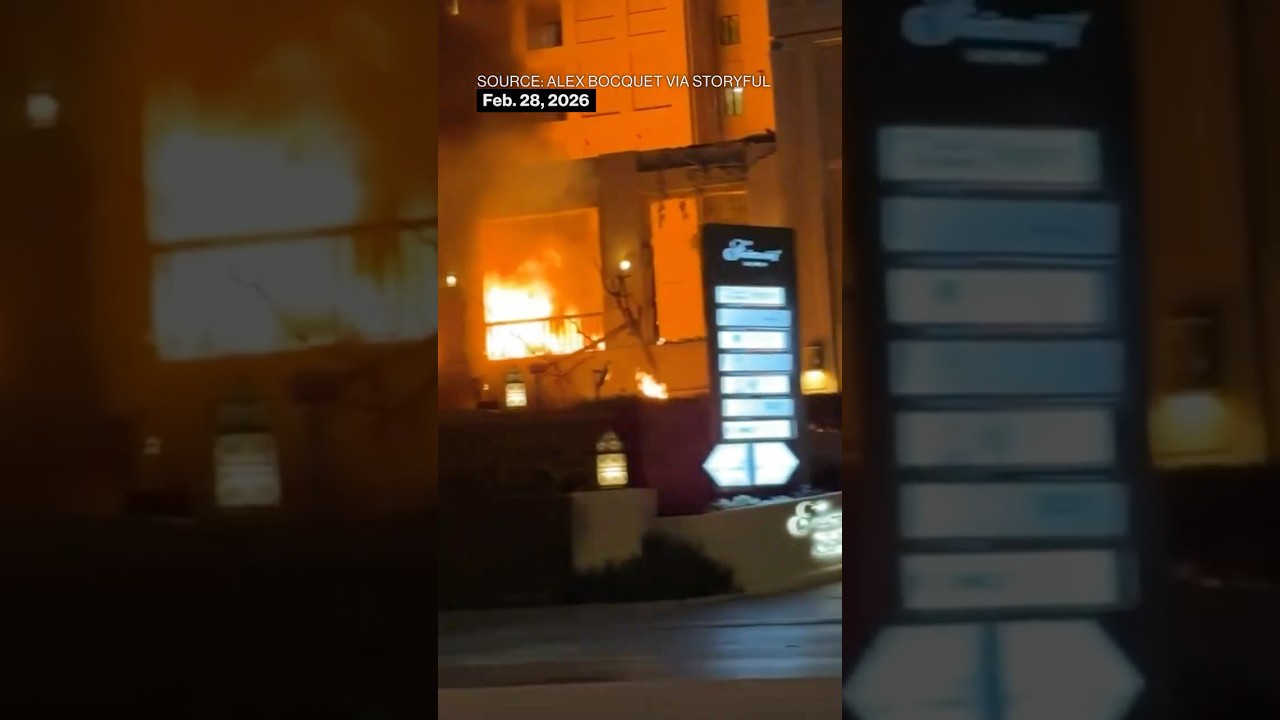 Missile Strikes Dubai Hotel After US-Israeli Attack on Iran