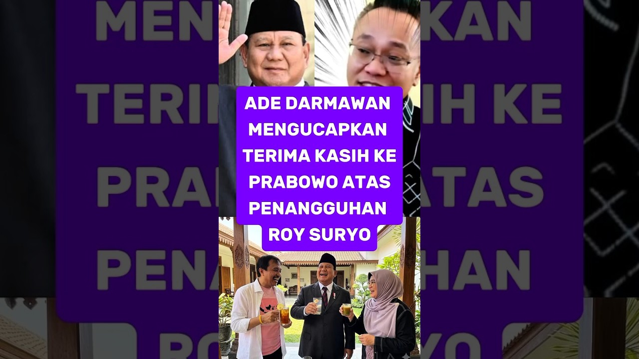UCAPAN TERIMA KASIH ADE DARMAWAN ATAS HADIAH ULANG TAHUN PRABOWO YANG TELAH DIBERIKAN KE PAK JOKOWI