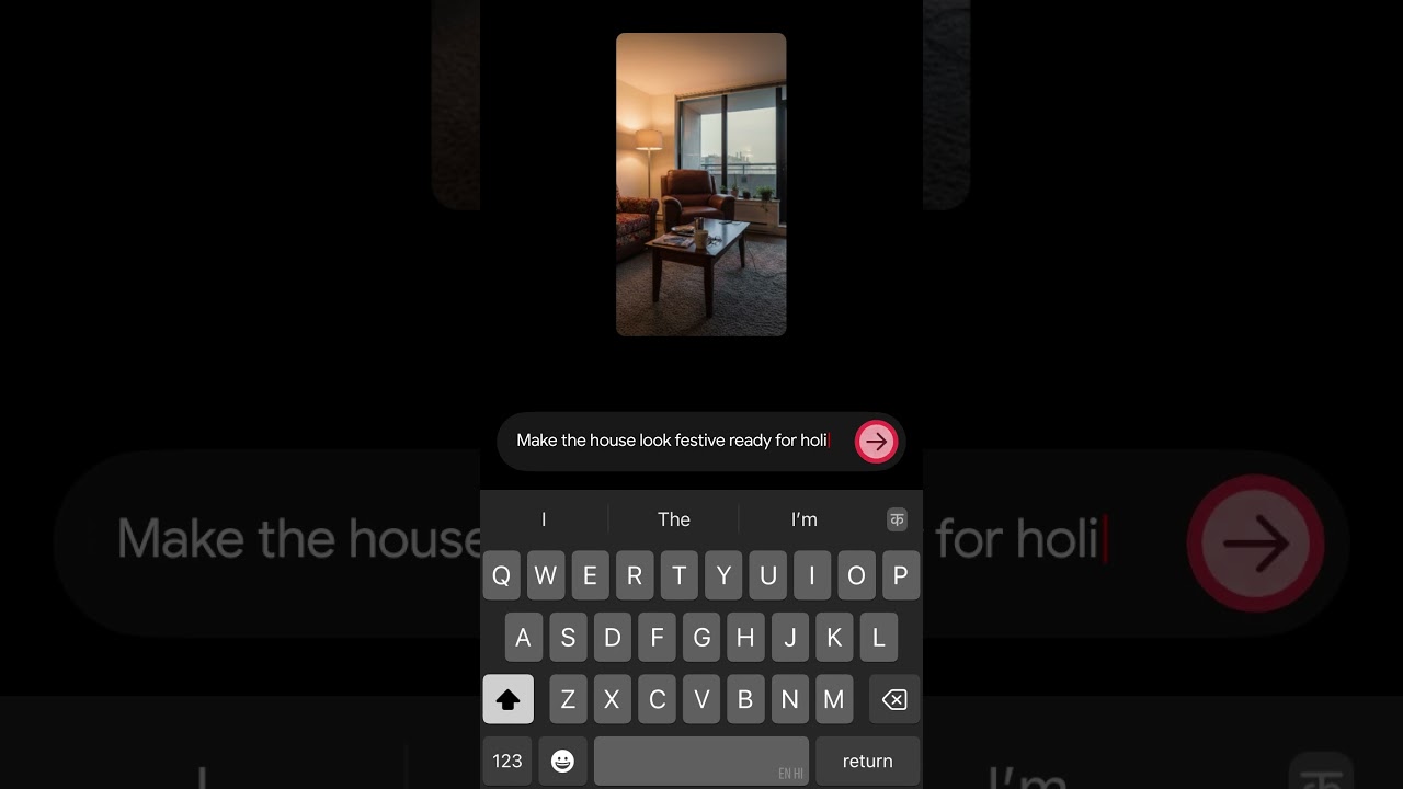 Apartment glow-up but make it Holi edition using YouTube Shorts.
