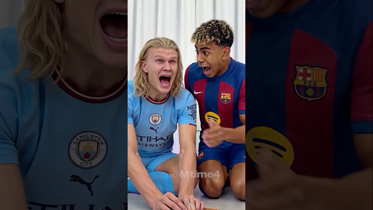 Yamal Hit Haaland’s Hand by Accident 🔨😱 #football #haaland #parody