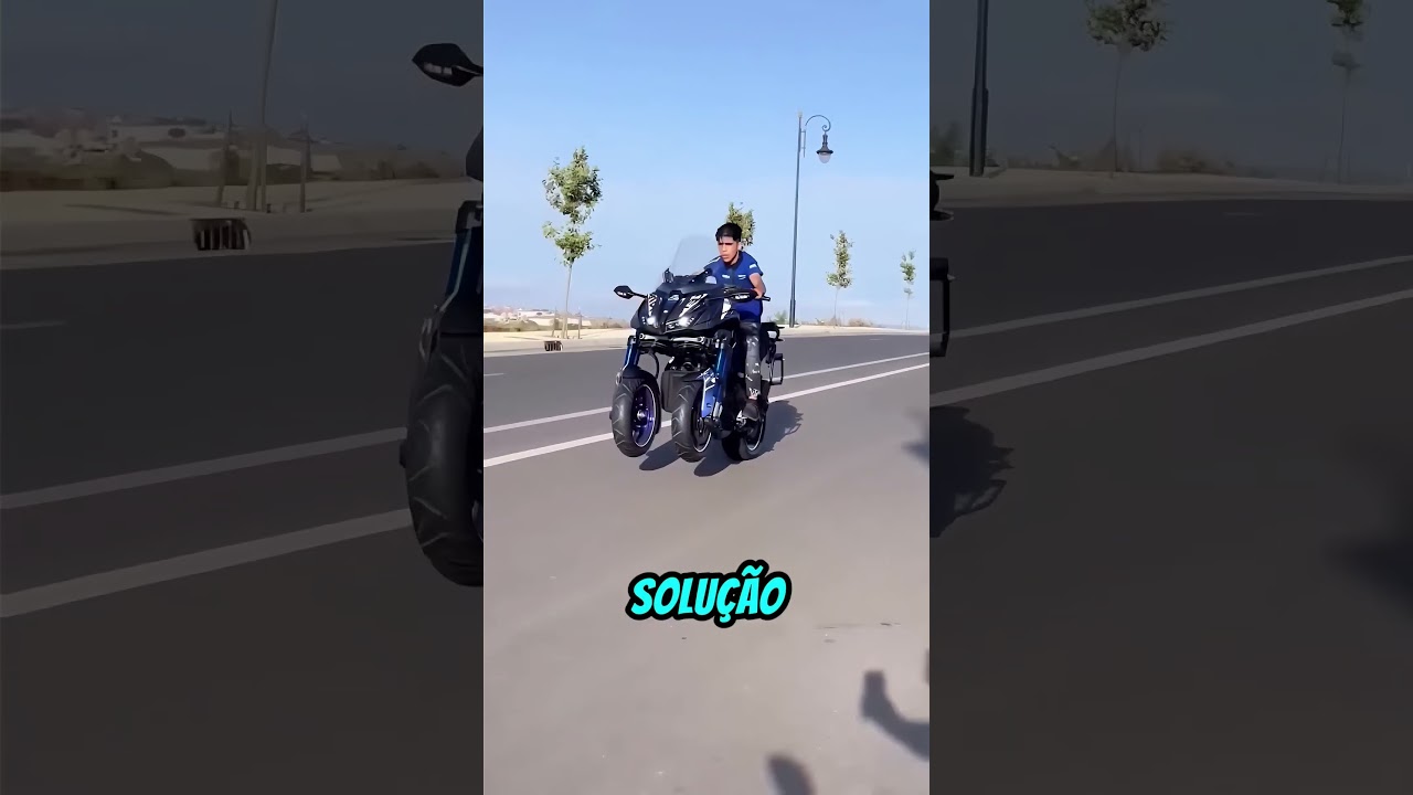 A yahama resolveu o problema da moto acrescentando mais uma roda