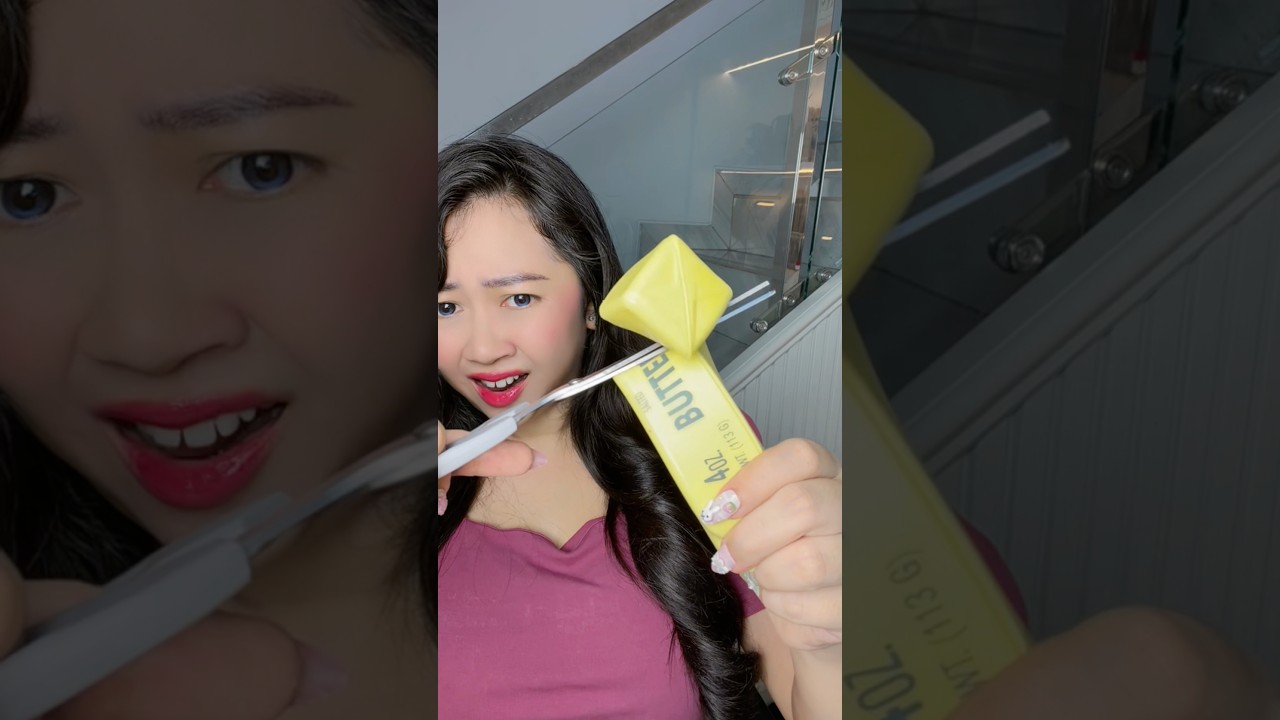 POTONG SQUISHY BUTTER JADI SLIME?!?! 😱😱😱 | Klara Tania #shorts
