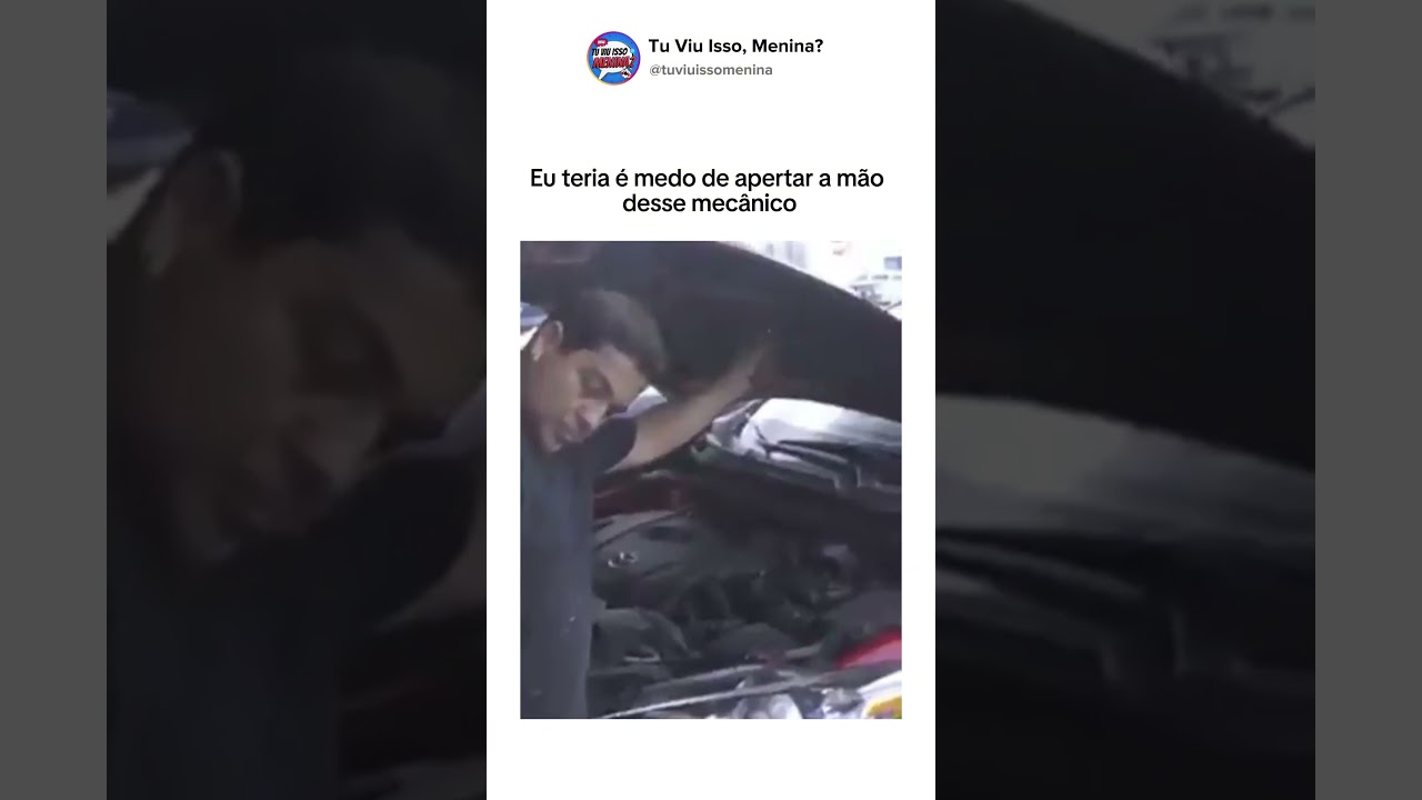 Eu teria medo de apertar a mão desse mecânico 💀 #mecanica #engraçado