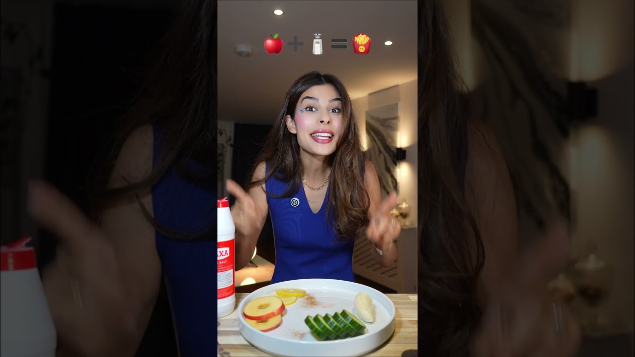 أكلتين = طعمة أكلة جديدة 🤯🍎🧂 جربتوها قبل؟ 😂