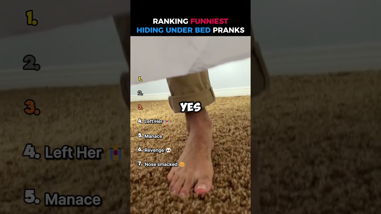 Ranking Funniest Hiding Under Bed Pranks 🥀😭💀