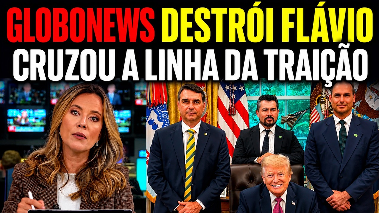 ATROPELADO NA GLOBONEWS: FLÁVIO CRUZOU A LINHA DA TRAIÇÃO! PARA TRUMP INVADIR ILEGALMENTE O BRASIL