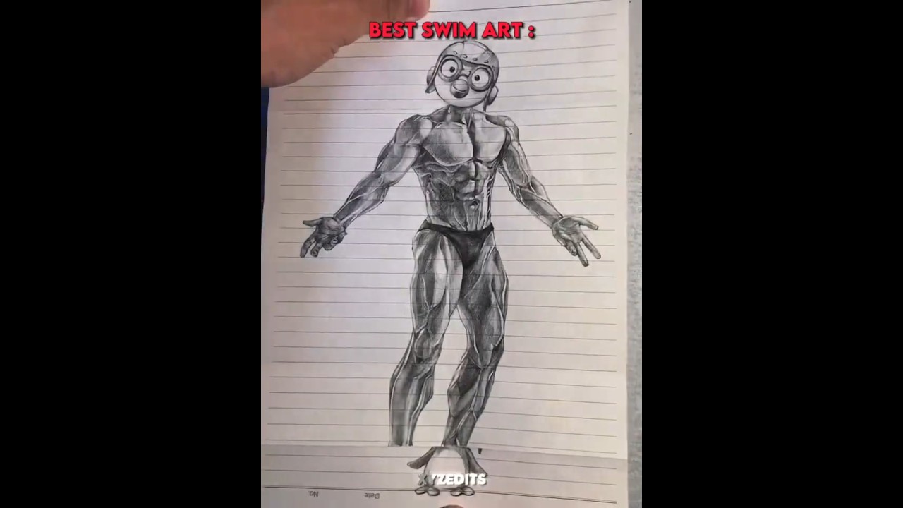 Best swim art 🔥☠️Part-4 #art #shorts #trollface #memes #funny #edit