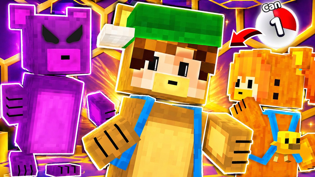 TEK CANLA MOR AYIDAN KAÇTIK! 😱 SUPER BEAR ADVENTURE Minecraft