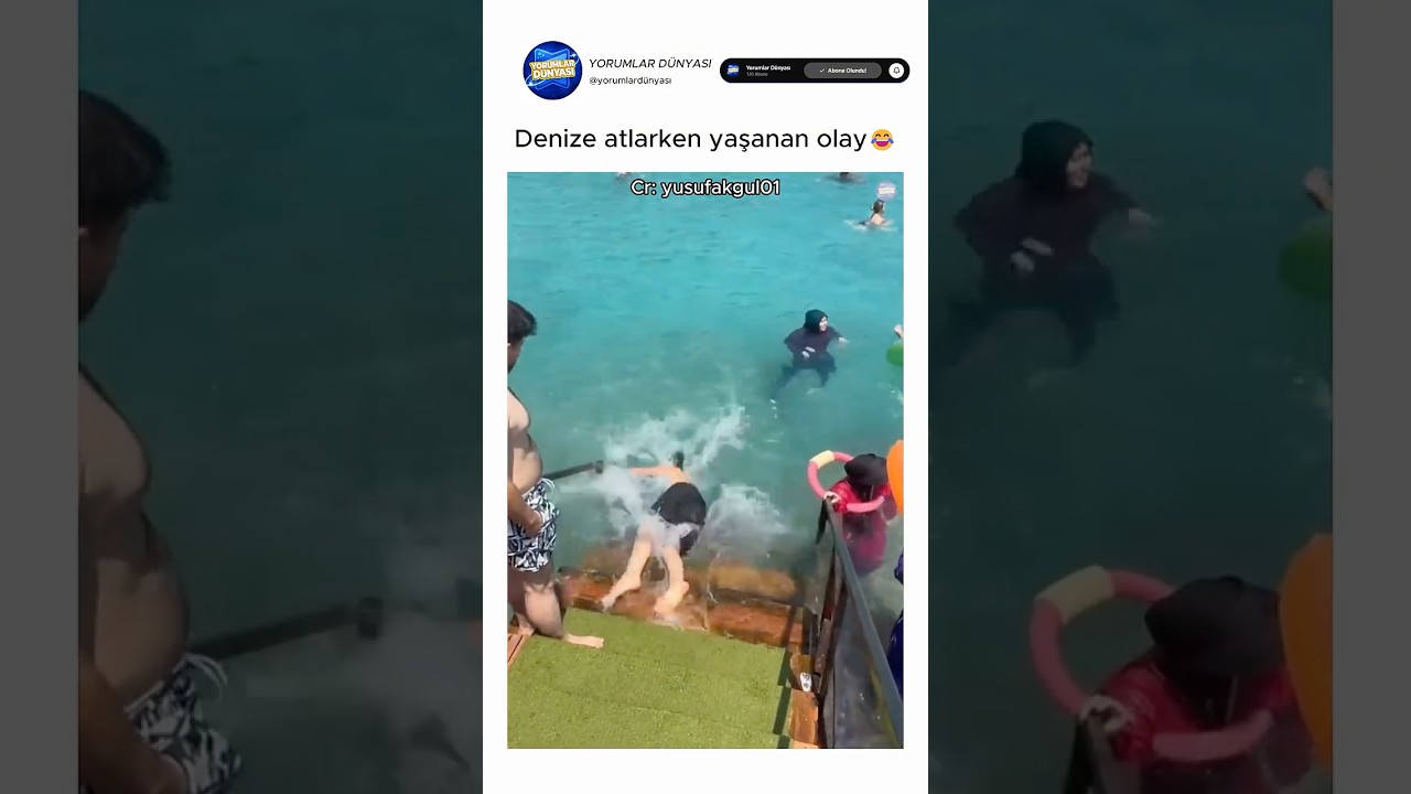Denize atlama planı iptal oldu😂