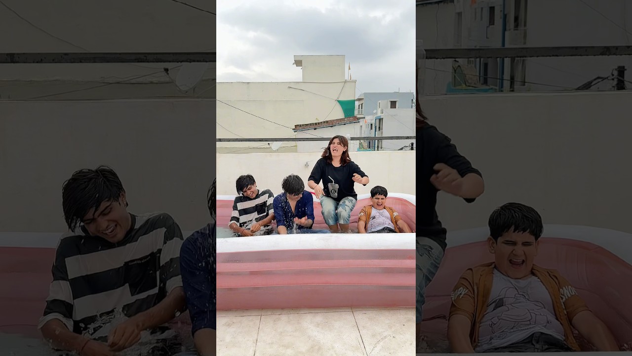 Birthday party di swimming pool 🏊 me 😍 || Jaanvi Patel #shorts