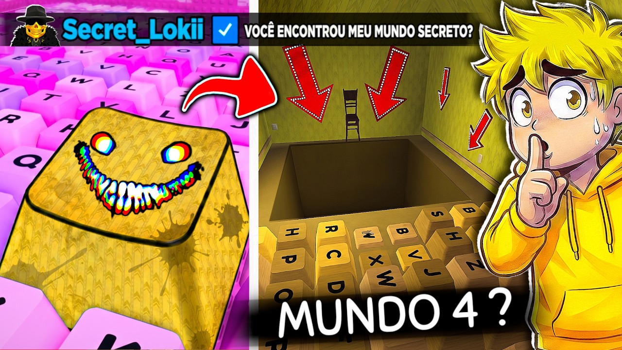 ENCONTREI o MUNDO 4 SECRETO no PARKOUR DE TECLADOS