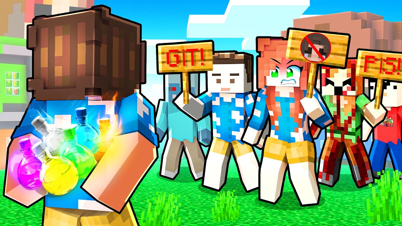 BORALO ÖZEL GÜÇ İKSİRLERİ YÜZÜNDEN KÖYDEN KOVULDU (Minecraft)
